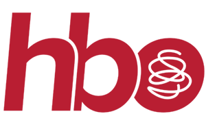 Rotes hbo Logo auf transparentem Hintergrund